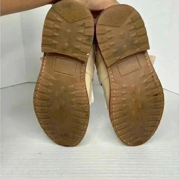 The Office of Angela Scott Mr. Oliver Beige White Oxford Size 35.5/ 5.5 Women’s - Picture 6 of 12